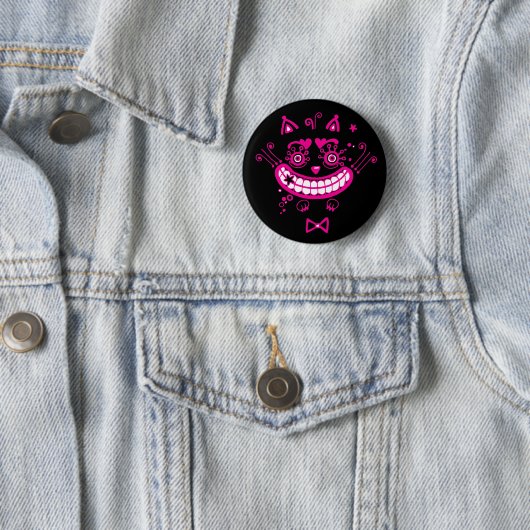 Badge Rond 5 Cm Cheshire Cat (En situation)