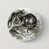 Badge Rond 5 Cm Cheshire Chat Alice Wonderland Classic (Devant)