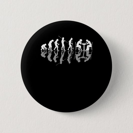 Badge Rond 5 Cm Chess Evolution Chessboard Lover Chess Gamer (Devant)
