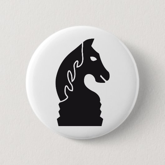 Badge Rond 5 Cm chess horse (Devant)