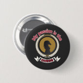 Badge Rond 5 Cm Chess Knight Laurel Crown Passion Stratégie T-shir (Devant & derrière)