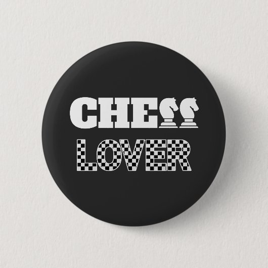 Badge Rond 5 Cm Chess Lover White Knights Creative Unique Jeu (Devant)