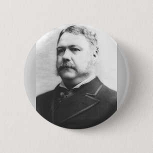 Badge Rond 5 Cm Chester A. Arthur 21e Président