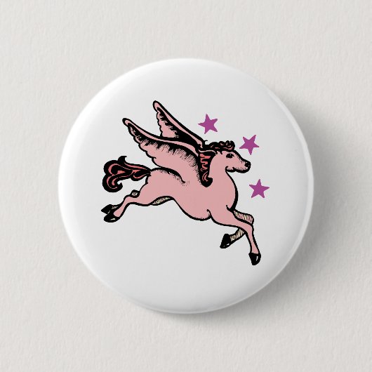 Badge Rond 5 Cm Cheval (Devant)