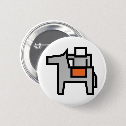 Badge Rond 5 Cm Cheval 1 (Devant & derrière)