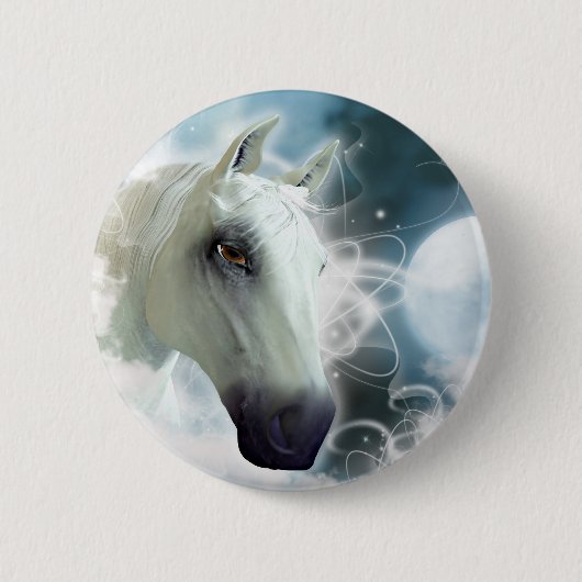 Badge Rond 5 Cm Cheval arabe (Devant)