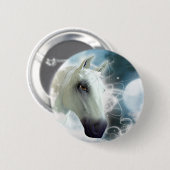Badge Rond 5 Cm Cheval arabe (Devant & derrière)