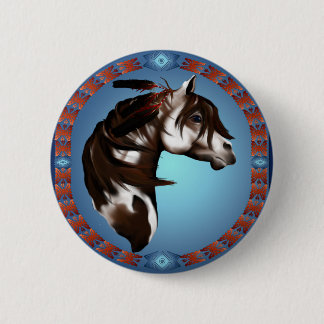 Badge Rond 5 Cm Cheval-Bouton fait varier le pas de peinture