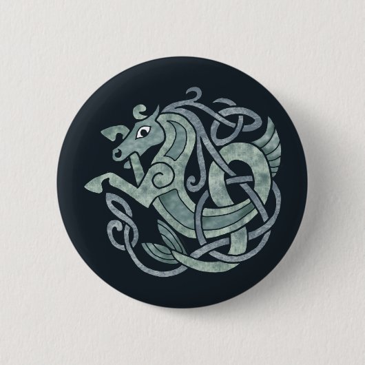Badge Rond 5 Cm Cheval celtique (Devant)