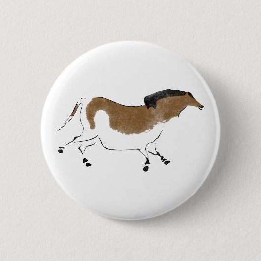 Badge Rond 5 Cm Cheval chinois (Devant)