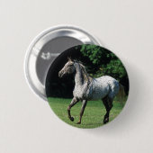 Badge Rond 5 Cm Cheval d'Appaloosa courant 2 (Devant & derrière)