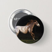 Badge Rond 5 Cm Cheval d'Appaloosa courant 4 (Devant & derrière)