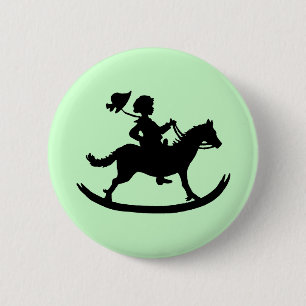 Badge Rond 5 Cm Cheval de basculage