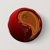 Badge Rond 5 Cm Cheval de Bois (Devant)