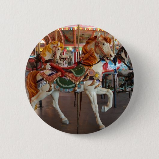 Badge Rond 5 Cm Cheval de carrousel, 2 (Devant)