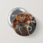 Badge Rond 5 Cm Cheval de carrousel, 2 (Devant & derrière)