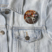 Badge Rond 5 Cm Cheval de carrousel, 2 (En situation)