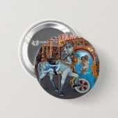 Badge Rond 5 Cm Cheval de carrousel avec l'ange ! (Devant & derrière)