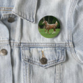 Badge Rond 5 Cm Cheval de l'Appaloosa (En situation)