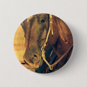 Badge Rond 5 Cm Cheval de l'Ouest