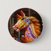 Badge Rond 5 Cm Cheval de manège (Devant)