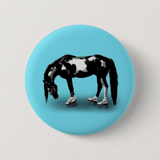 Badge Rond 5 Cm Cheval de patineur (Devant)
