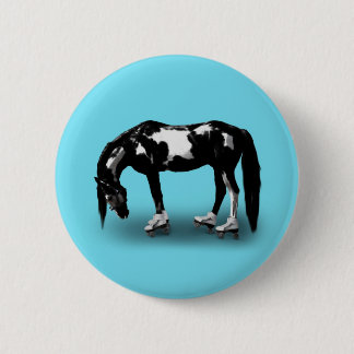 Badge Rond 5 Cm Cheval de patineur