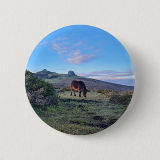 Badge Rond 5 Cm Cheval de pénis Dartmoor sauvage