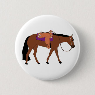 Badge Rond 5 Cm Cheval de Plaisir de l'Ouest