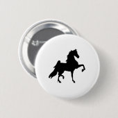 Badge Rond 5 Cm Cheval de Saddlebred d'Américain (Devant & derrière)