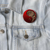 Badge Rond 5 Cm Cheval de Terre (En situation)