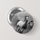Badge Rond 5 Cm Cheval en course (Devant & derrière)