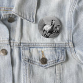 Badge Rond 5 Cm Cheval en course (En situation)