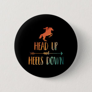 Badge Rond 5 Cm Cheval Équitation Art Pour Femmes Filles Horseback