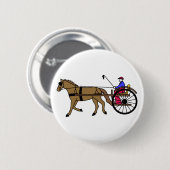 Badge Rond 5 Cm Cheval et boguet (Devant & derrière)