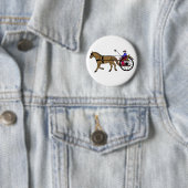 Badge Rond 5 Cm Cheval et boguet (En situation)