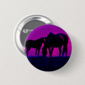 Badge Rond 5 Cm Cheval & Filly (Devant & derrière)