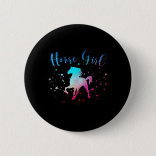 Badge Rond 5 Cm Cheval Girl Horseback équitation équitation dire h