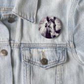 Badge Rond 5 Cm Cheval Grunge (En situation)