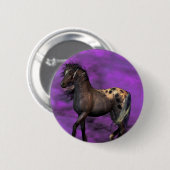 Badge Rond 5 Cm Cheval indien (Devant & derrière)
