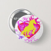 Badge Rond 5 Cm cheval jaune (Devant & derrière)