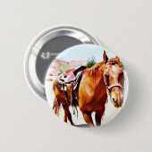 Badge Rond 5 Cm Cheval Lover_ (Devant & derrière)