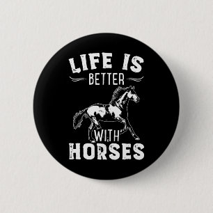Badge Rond 5 Cm Cheval Lover Cadeau Femmes équestre Fille cheval H