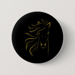 Badge Rond 5 Cm Cheval Lover Cadeaux Femmes Equestre Hommes Horseb
