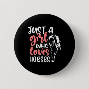 Badge Rond 5 Cm Cheval Lover Equestre Équitation équitation Girls