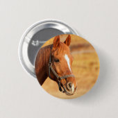 BADGE ROND 5 CM CHEVAL MIGNON (Devant & derrière)