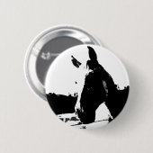 Badge Rond 5 Cm Cheval noir et blanc (Devant & derrière)