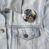 Badge Rond 5 Cm Cheval Paint Pinto (En situation)