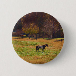 Badge Rond 5 Cm Cheval peint à distance