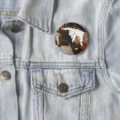 Badge Rond 5 Cm Cheval Pinto (En situation)